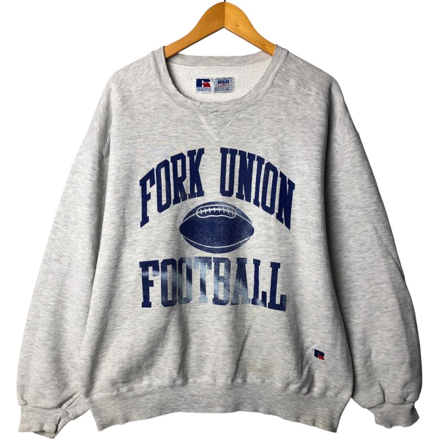 古着 90年代 ラッセル Russell 3連プリント カレッジスウェットシャツ