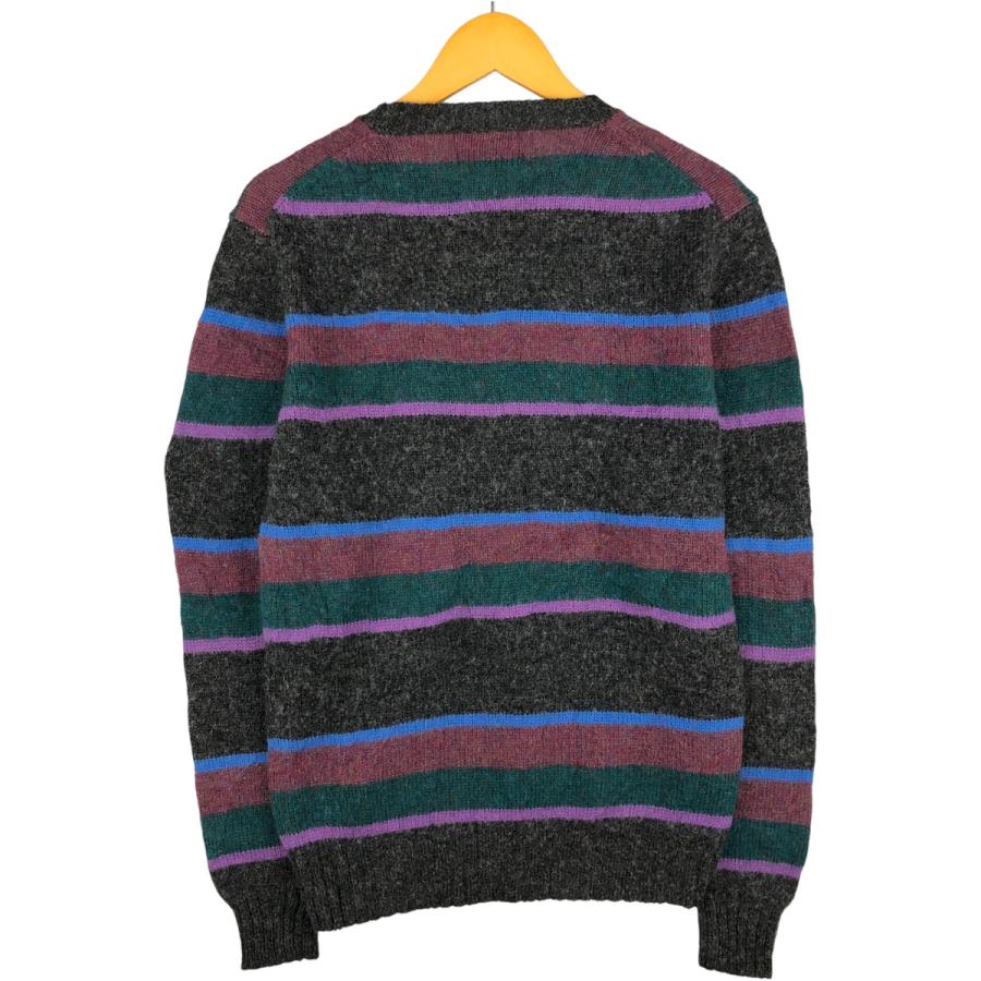 ヴィンテージ ボーダー 総柄 ヨーロピアン レトロ ケーブル ニット セーター アロー 古着 80年代 Arrow Brigade ボーダー柄 ウールニットセーター