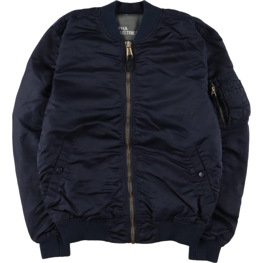 ALPHA MA-1 ミリタリー フライト Mブラック USA製 古着 アルファ ALPHA MA-1タイプ ミリタリー フライトジャケット