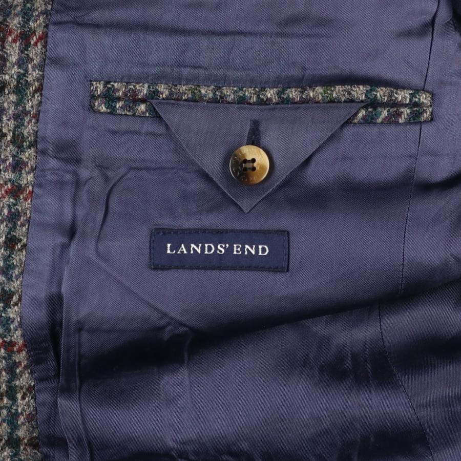 古着 LANDS' END Harris Tweed ハリスツイード チェック柄 千鳥格子柄