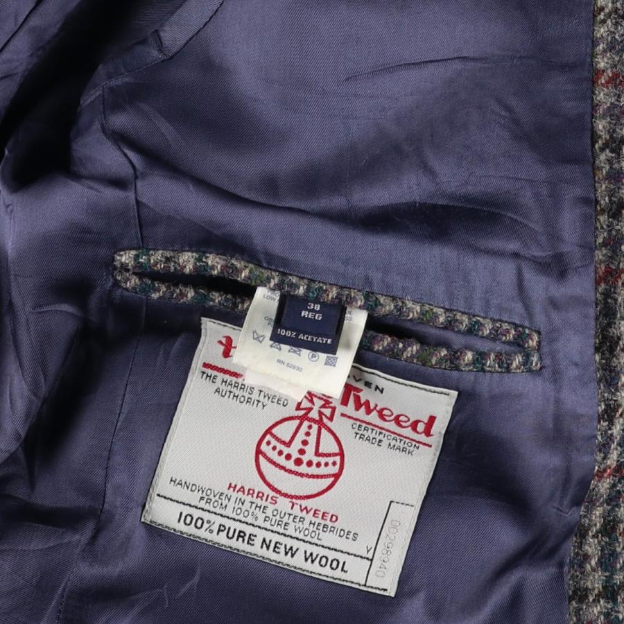 古着 LANDS' END Harris Tweed ハリスツイード チェック柄 千鳥格子柄