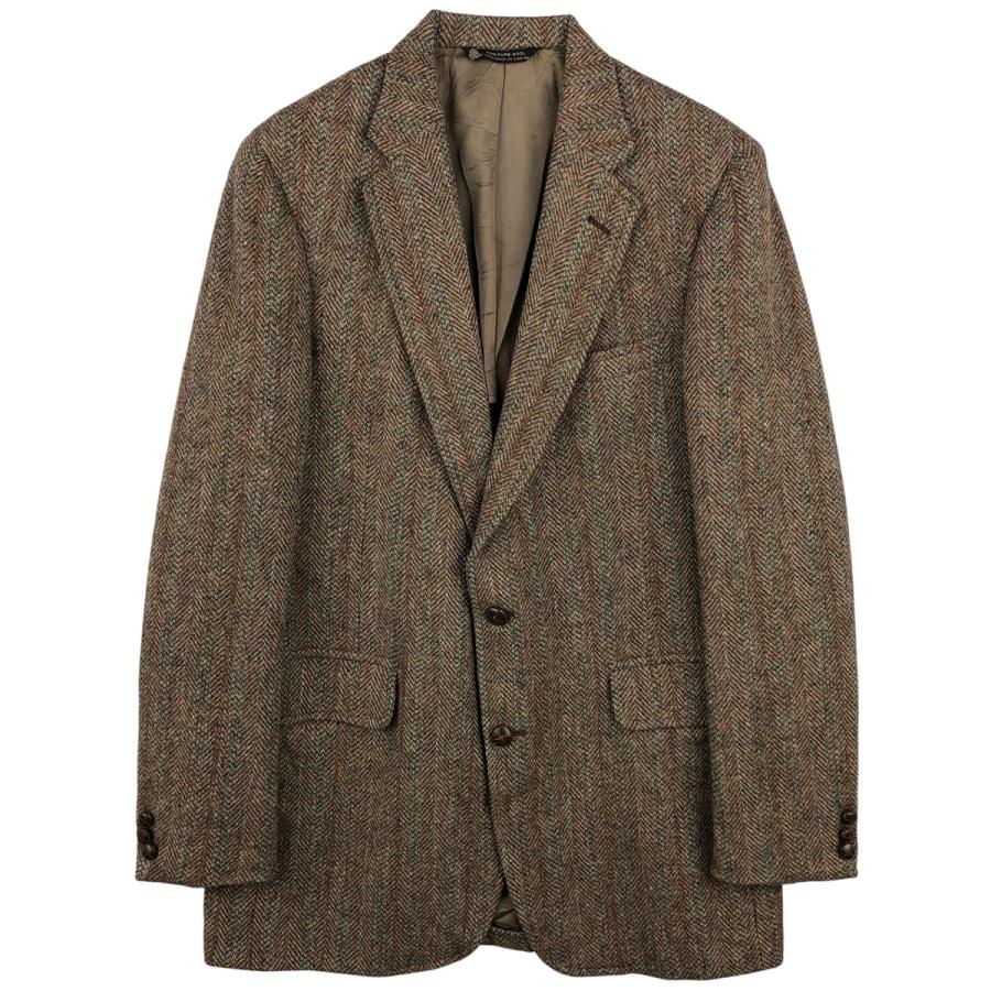 古着 ジョスエーバンク ハリスツイード ヘリンボーン ウールテーラード