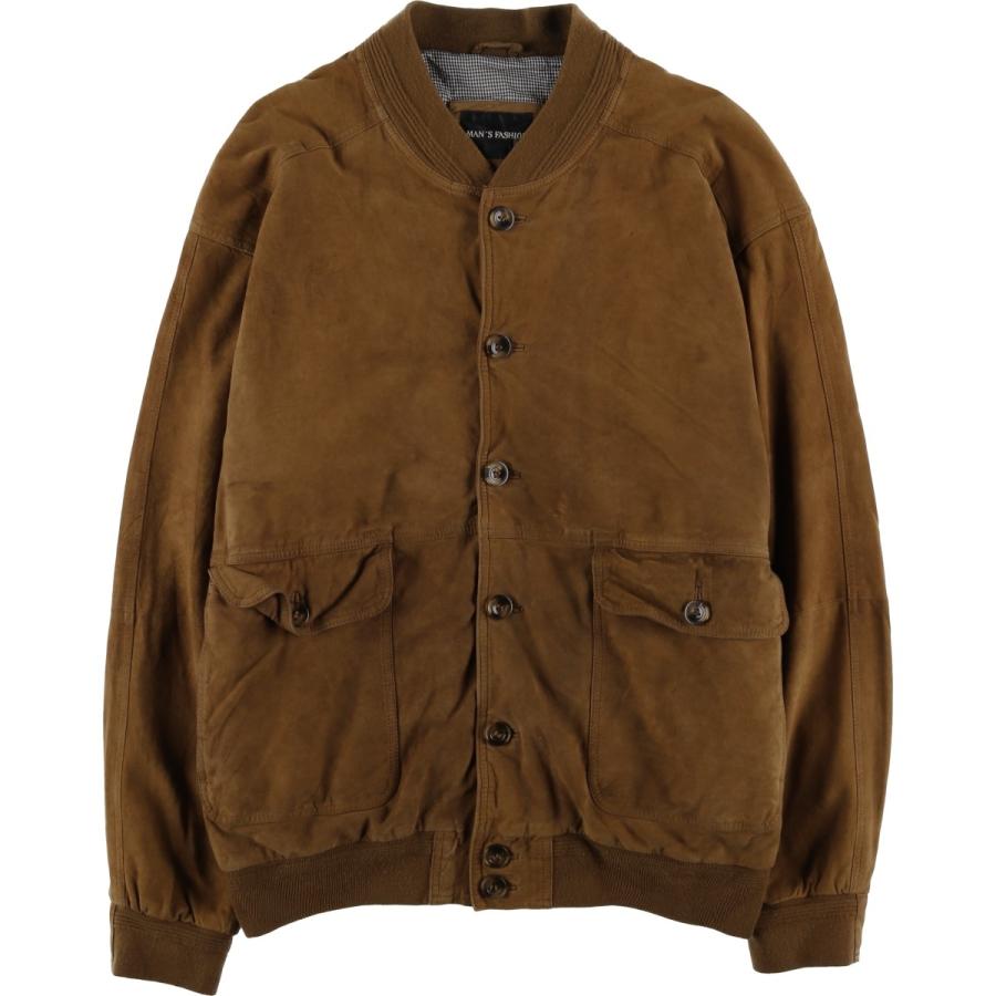 古着 MAN'S FASHION スエードレザーブルゾン メンズXL相当