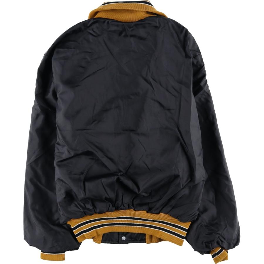 古着 HUWE 襟付き ナイロンスタジャン アワードジャケット バーシティ