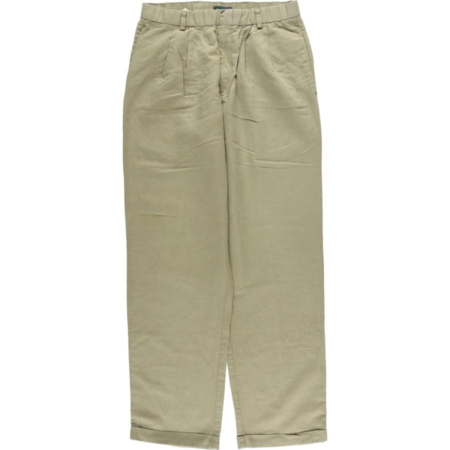 古着 ドッカーズ DOCKERS PREMIUM ツータック コットン×リネンパンツ