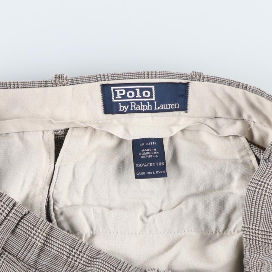 古着 ラルフローレン Ralph Lauren POLO by 千鳥格子柄 ツータック