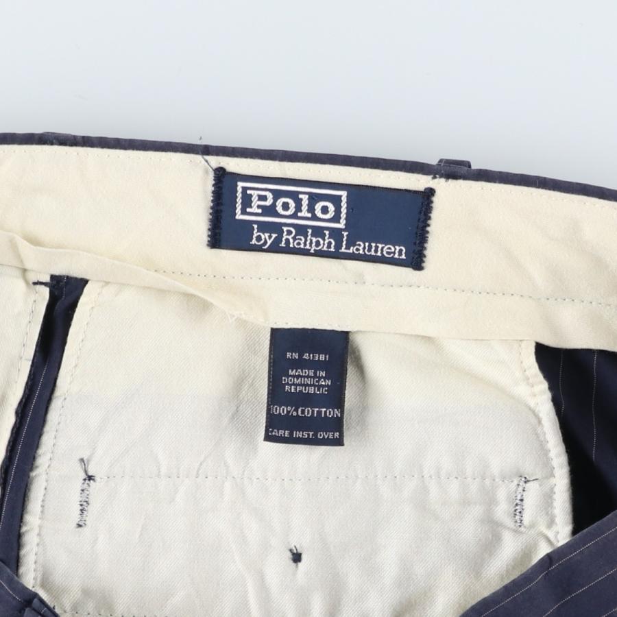 古着 ラルフローレン Ralph Lauren POLO by ストライプ柄 ツータック