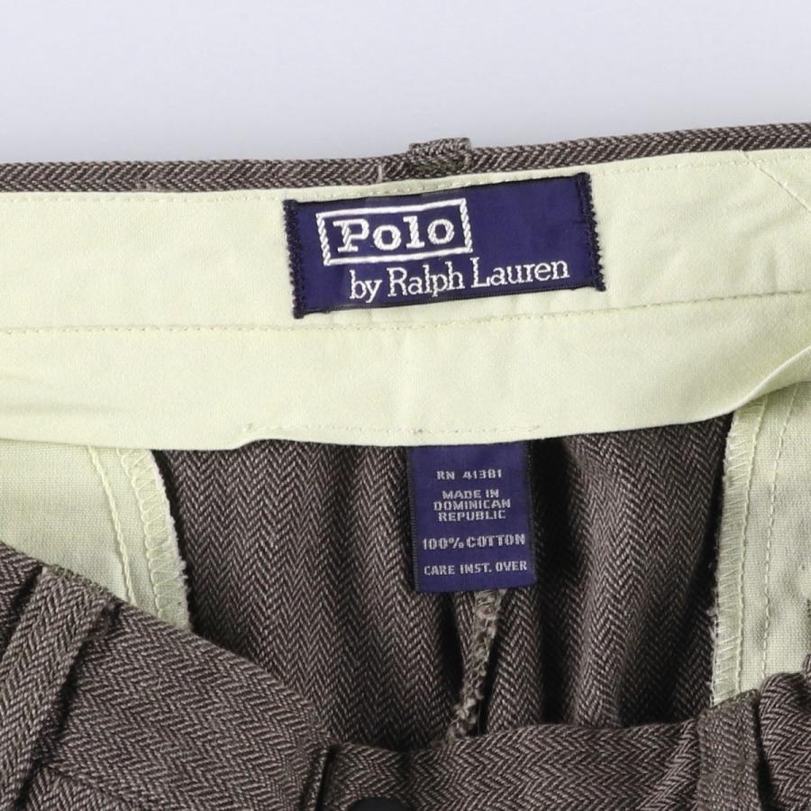 古着 ラルフローレン Ralph Lauren POLO by ツータック ヘリンボーン