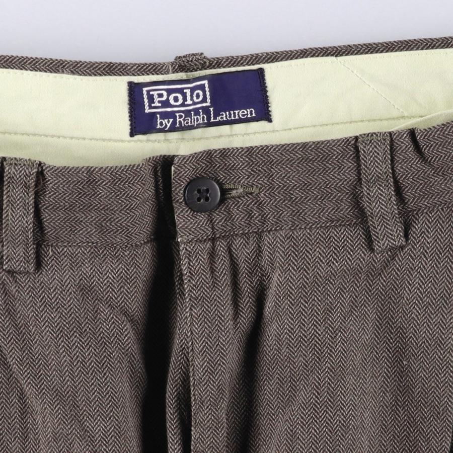 古着 ラルフローレン Ralph Lauren POLO by ツータック ヘリンボーン