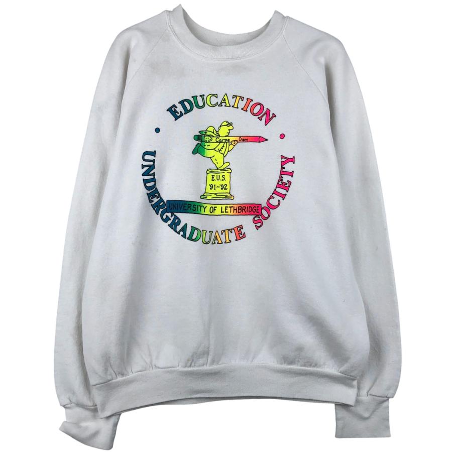 古着 90年代 フルーツオブザルーム FRUIT OF THE LOOM カレッジスウェットシャツ トレーナー カナダ製 メンズL相当 ヴィンテージ/eaa604421 FRUIT OF THE LOOM（フルーツオブザルーム） 古着 90年代 カレッジ