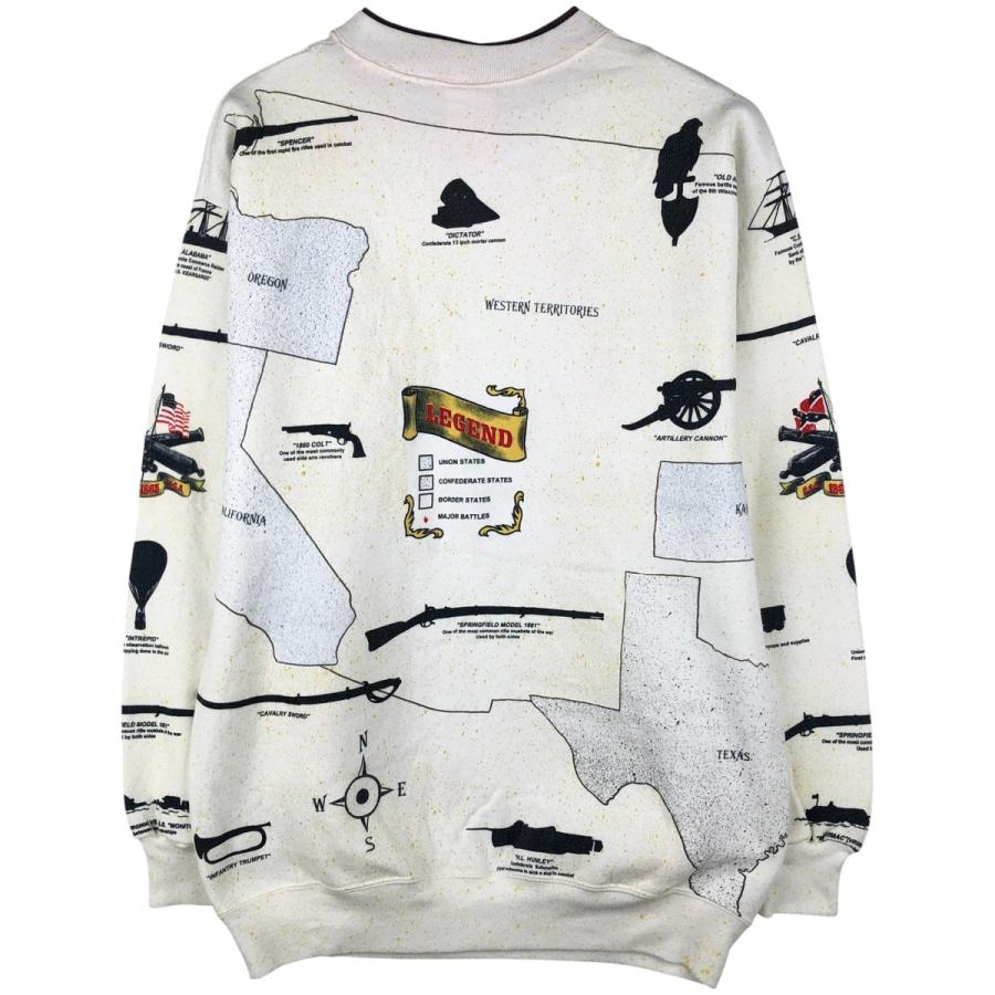 古着 90年代 Art Unlimited Sportswear 総柄 プリントスウェットシャツ