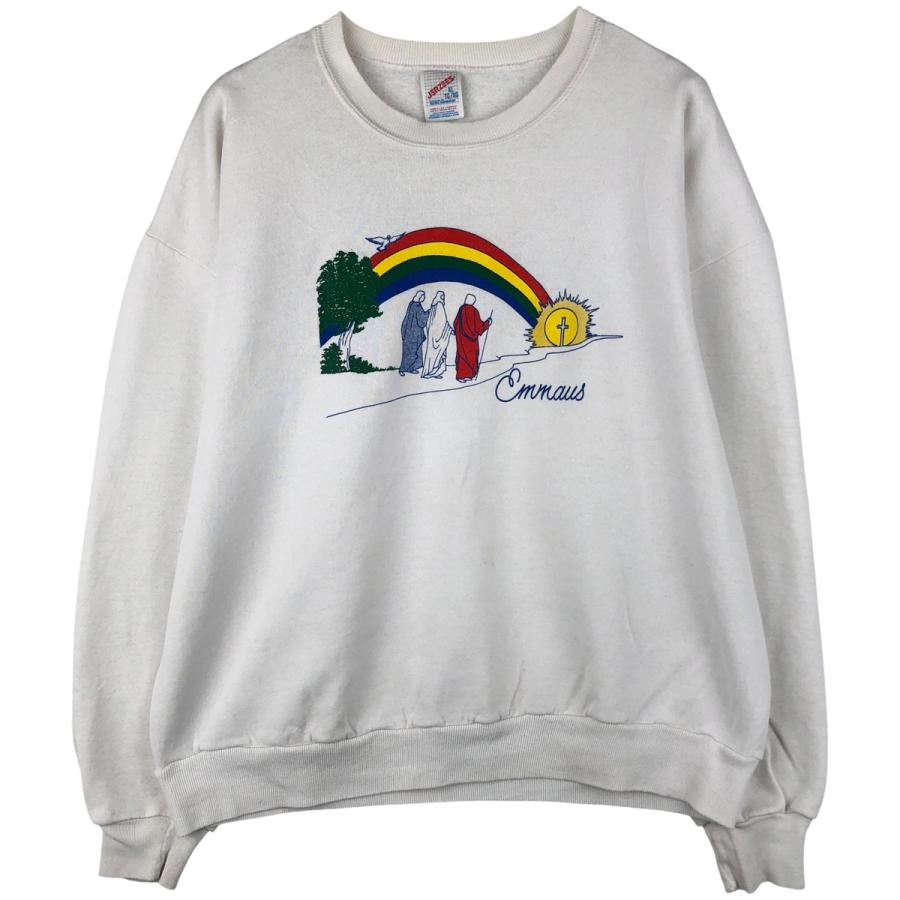 古着　90s　プリントスウェット　USA製 古着 90年代 ジャージーズ Jerzees プリントスウェットシャツ