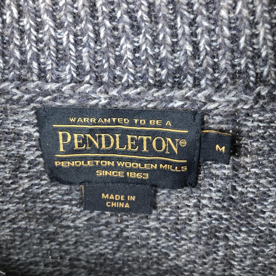 古着 ペンドルトン PENDLETON コットンニットハーフボタンセーター メンズM相当/eaa604431 PENDLETON（ペンドルトン） 古着 コットンニットハーフボタンセーター