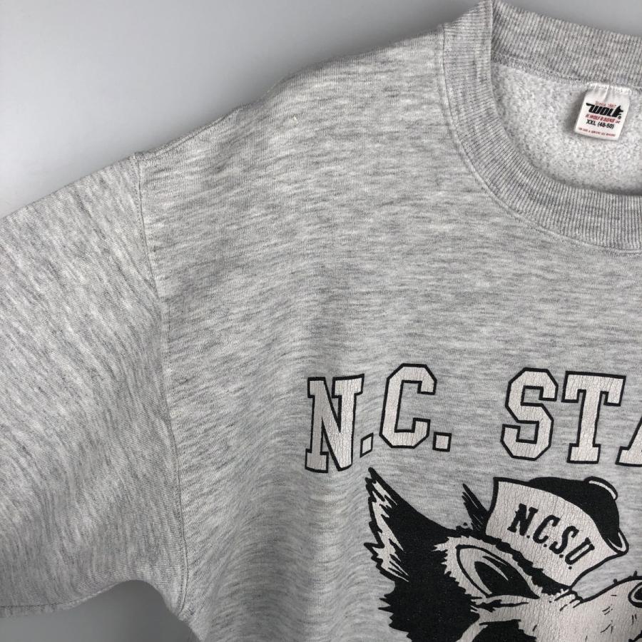 古着 80~90年代 WOLF カレッジ キャラクタースウェットシャツ