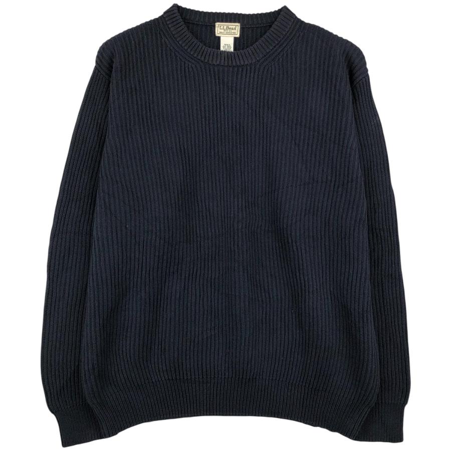 L.L.Bean（エルエルビーン） 古着 00年代 リブ編み コットンニット 