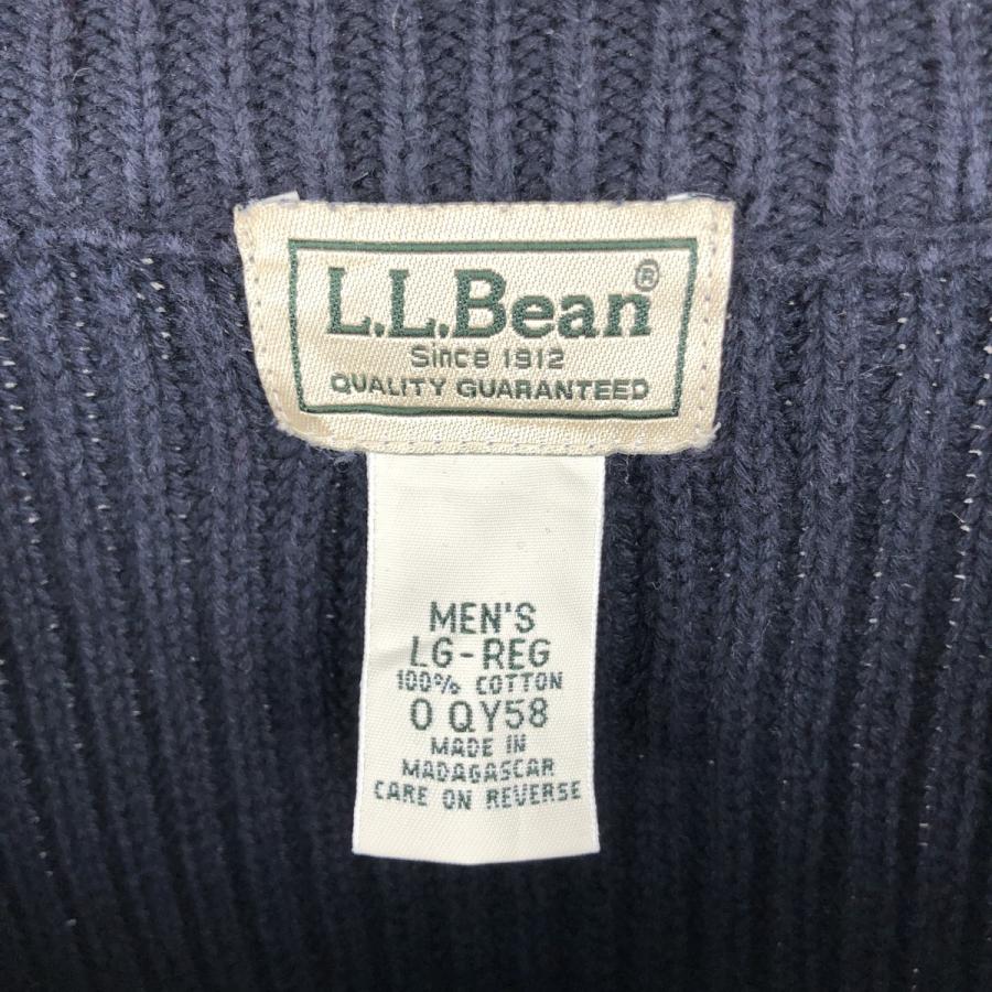 L.L.Bean（エルエルビーン） 古着 00年代 リブ編み コットンニット 