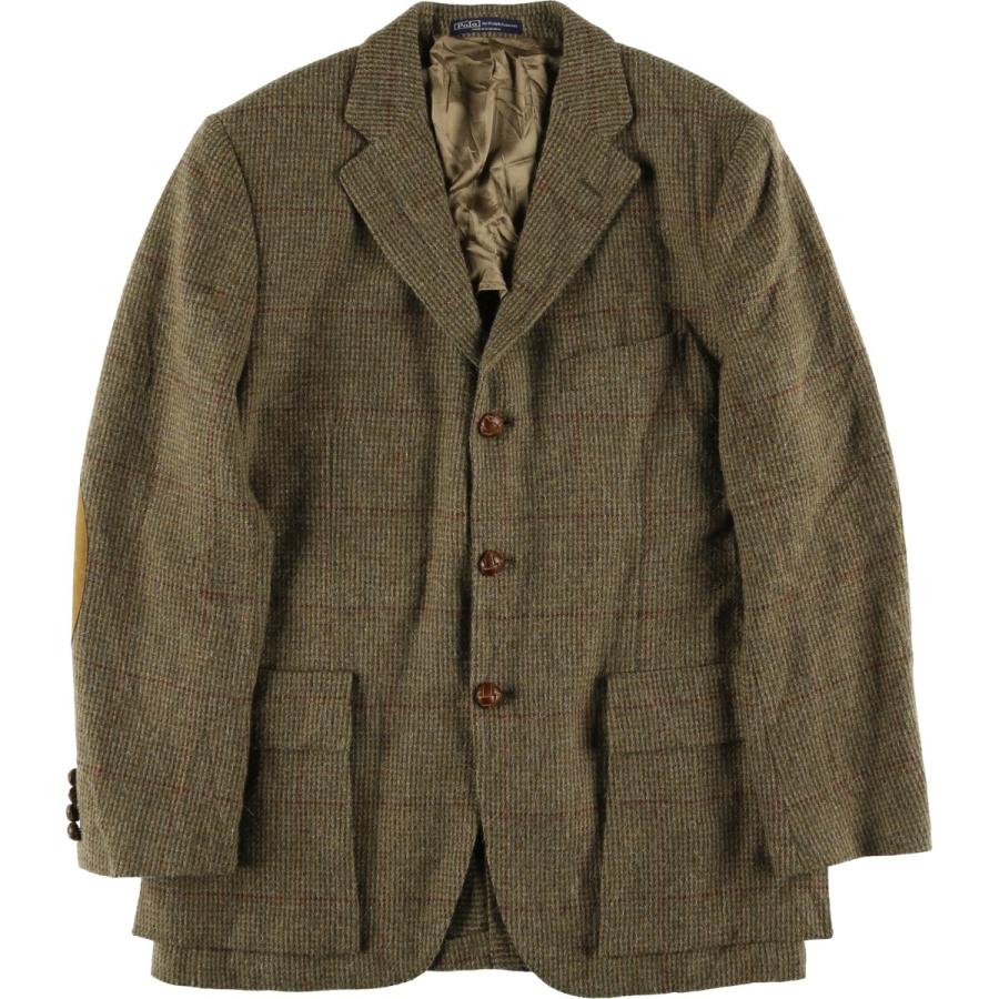 古着 ラルフローレン Ralph Lauren POLO by チェック柄 アルパカ混