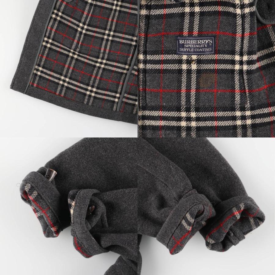 バーバリーズ ダッフルコート カシミヤ ノバチェック 日本製 ブラック 2XL バーバリーズ ダッフルコート カシミヤ ノバチェック 日本製 ブラック