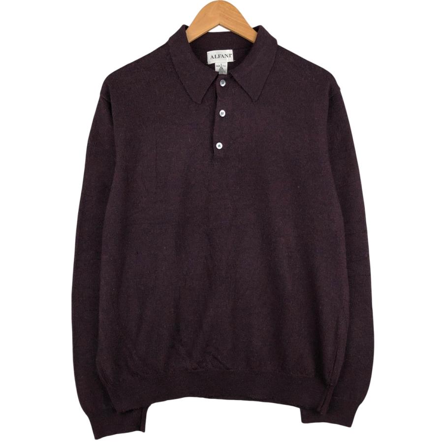 古着 ALFANI ポロニットセーター イタリア製 メンズL相当 /eaa604633