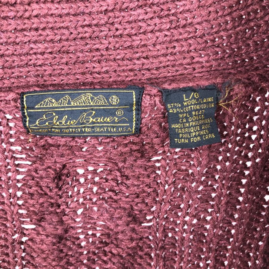 Eddie Bauer（エディーバウアー） 古着 80~90年代 黒タグ ケーブル編み
