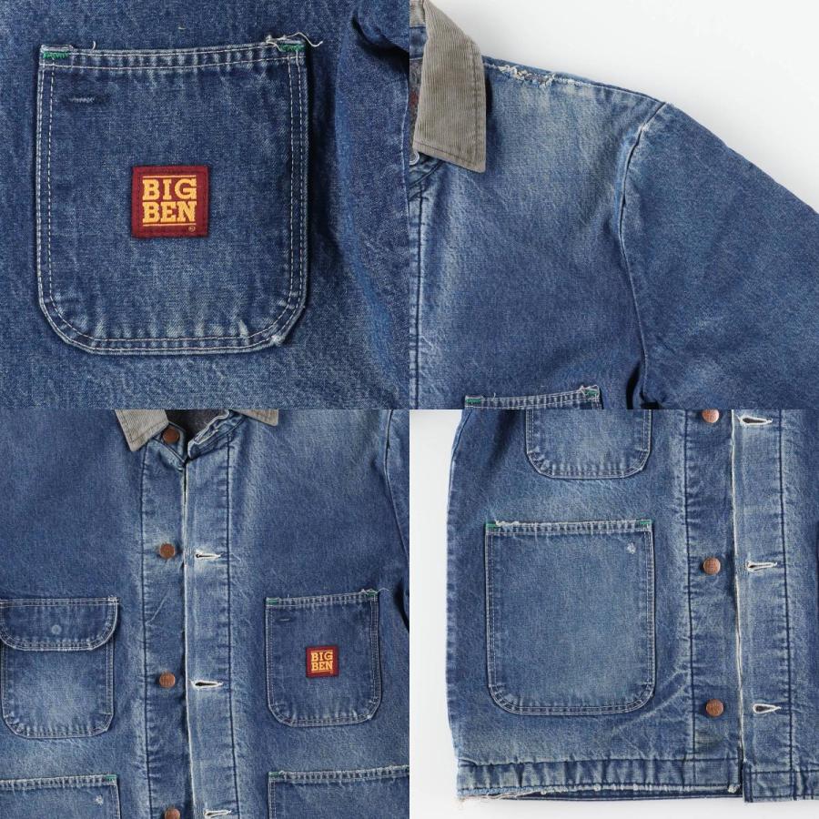 古着 80年代 ビッグベン BIGBEN デニムカバーオール USA製 メンズL相当