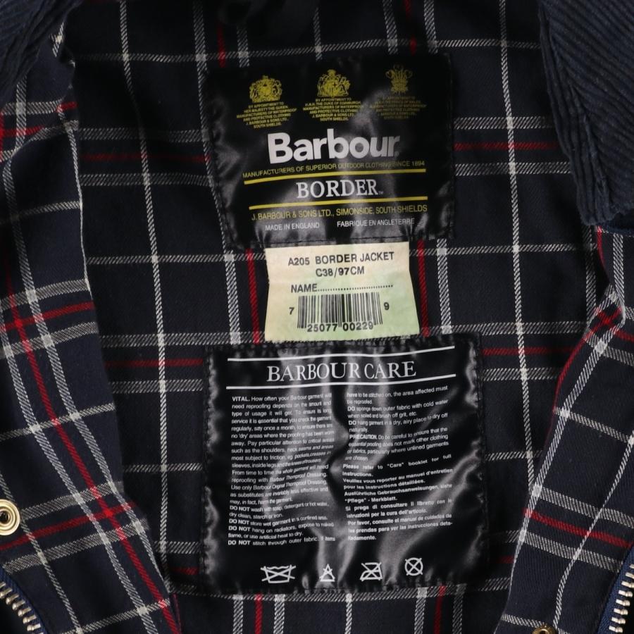 古着 00年代 バブアー BORDER ボーダー 旧3ワラント バッジ付き