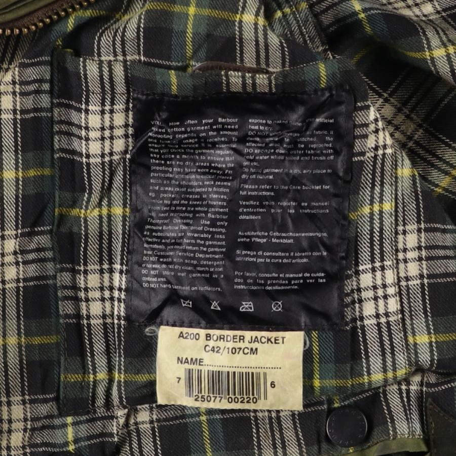 古着 00年代 バブアー Barbour BORDER ボーダー ワックスコットン