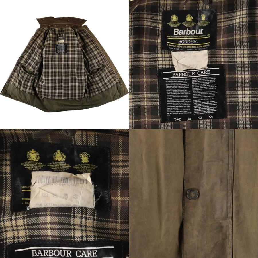 古着 90年代 バブアー Barbour BORDER 旧3ワラント ボーダー ワックス