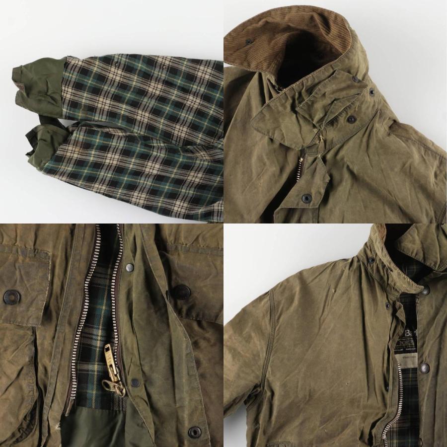 古着 80~90年代 バブアー Barbour BORDER ボーダー 旧3ワラント