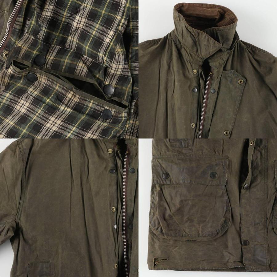古着 90年代 バブアー Barbour BORDER ボーダー 旧3ワラント ワックス