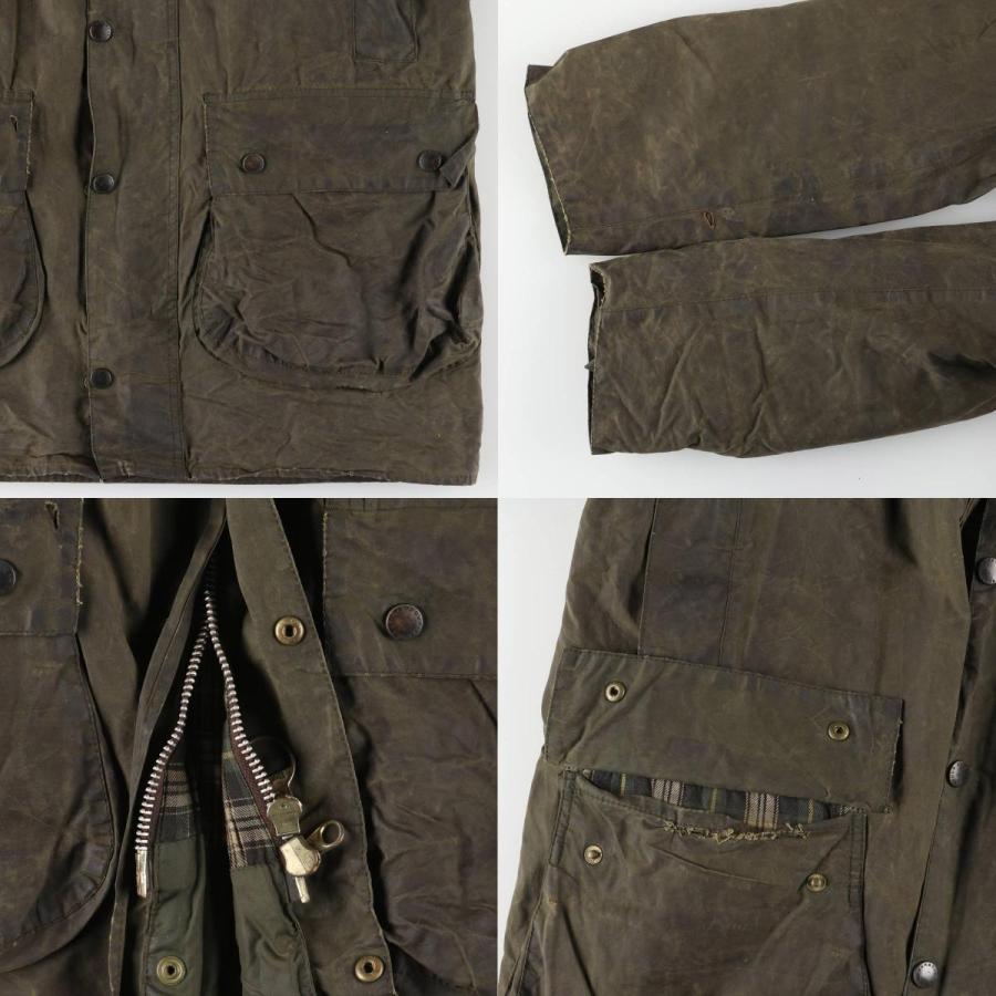 古着 90年代 バブアー Barbour BORDER ボーダー 旧3ワラント ワックス