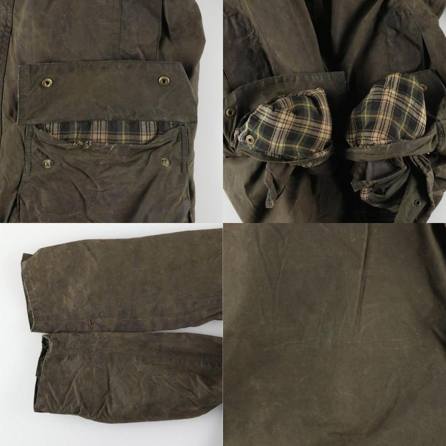古着 90年代 バブアー Barbour BORDER ボーダー 旧3ワラント ワックス