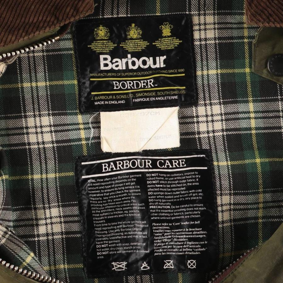 古着 80~90年代 バブアー Barbour BORDER ボーダー 旧3ワラント