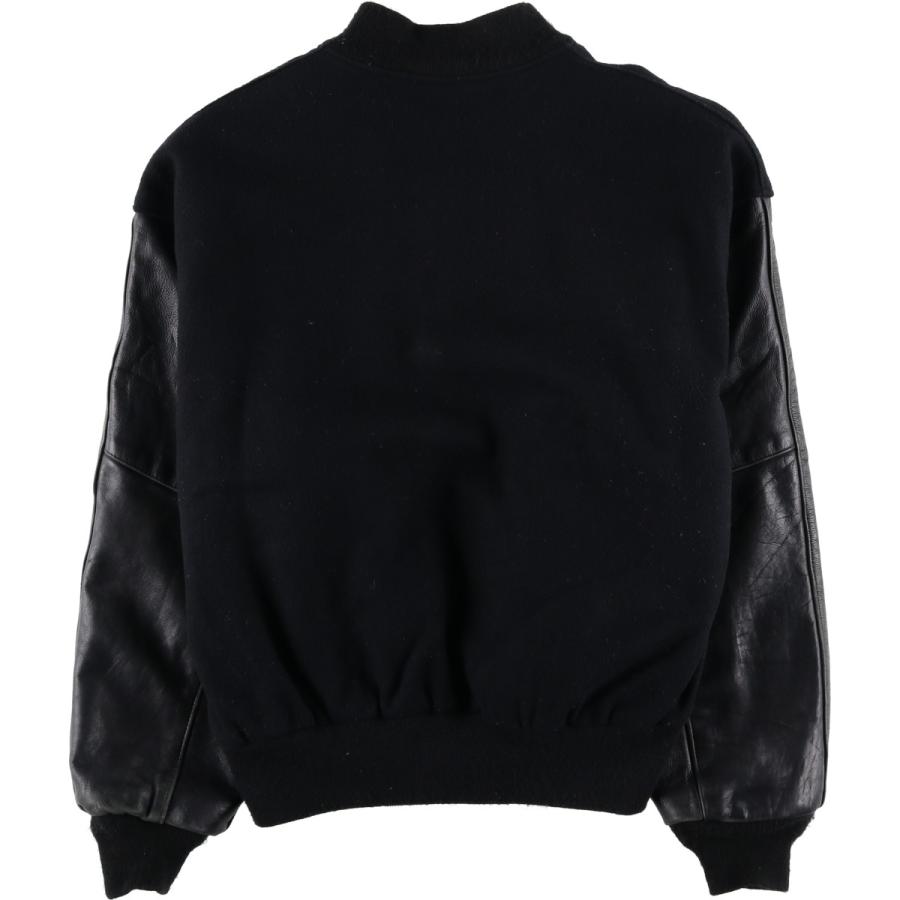 古着 80~90年代 Reed 袖革ウールボタンスタジャン バーシティ