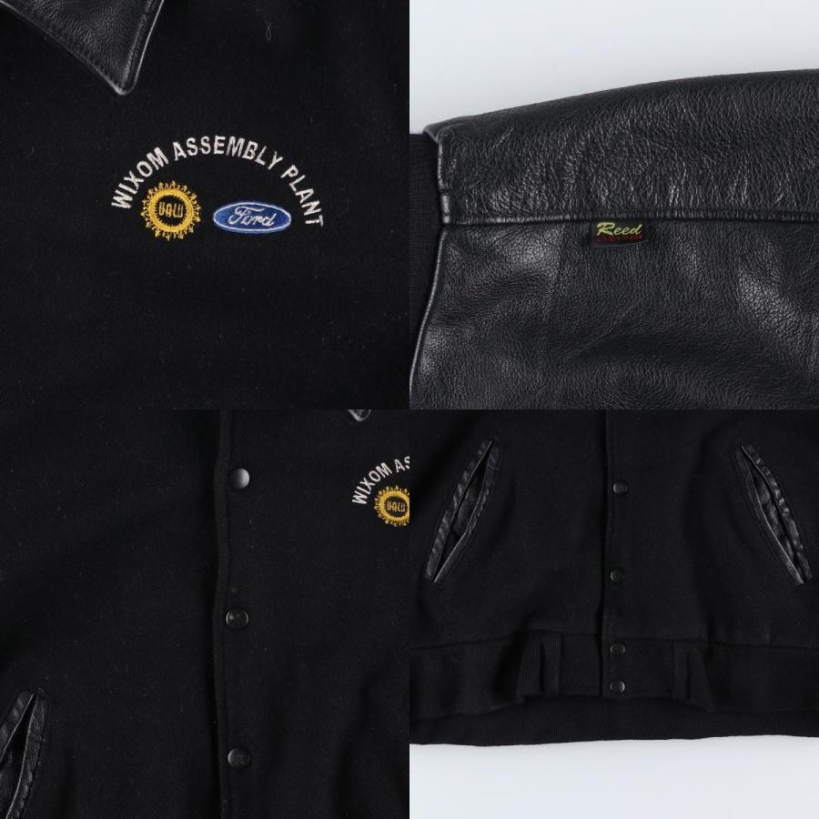 古着 80~90年代 Reed Ford フォード 襟付き 袖革ウールボタン