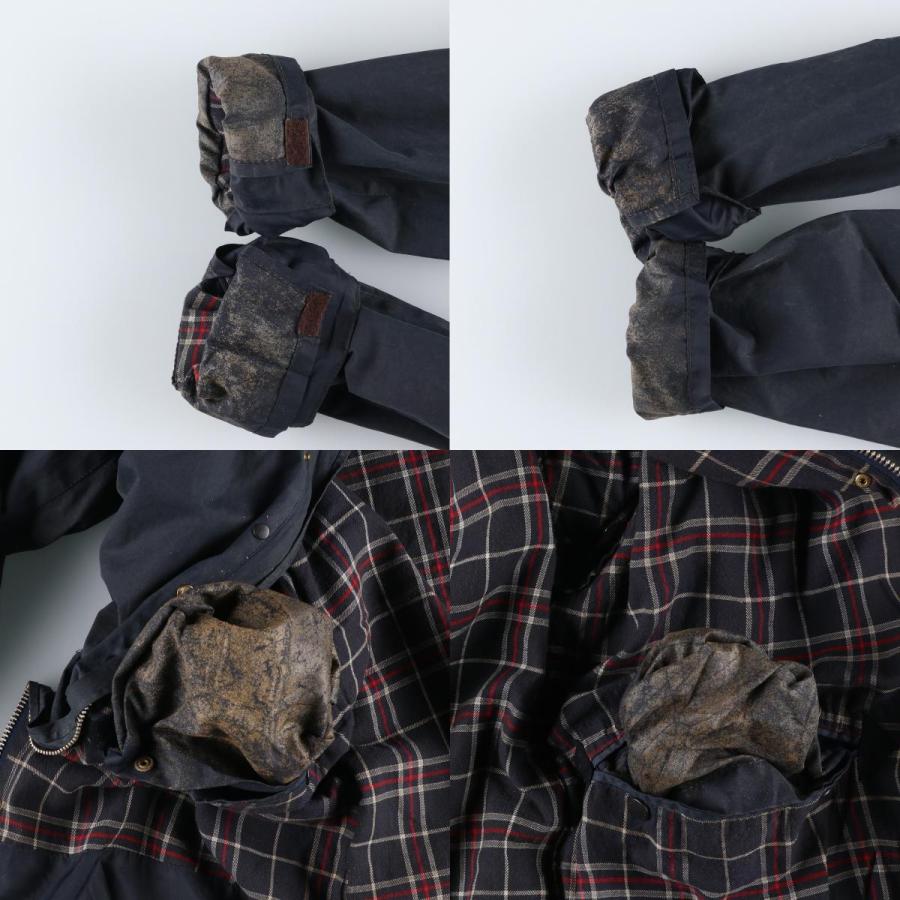 古着 90年代 バブアー Barbour BORDER ボーダー 旧3ワラント ワックス