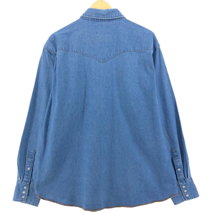 Wrangler（ラングラー） 古着 90年代 長袖 デニムウエスタンシャツ