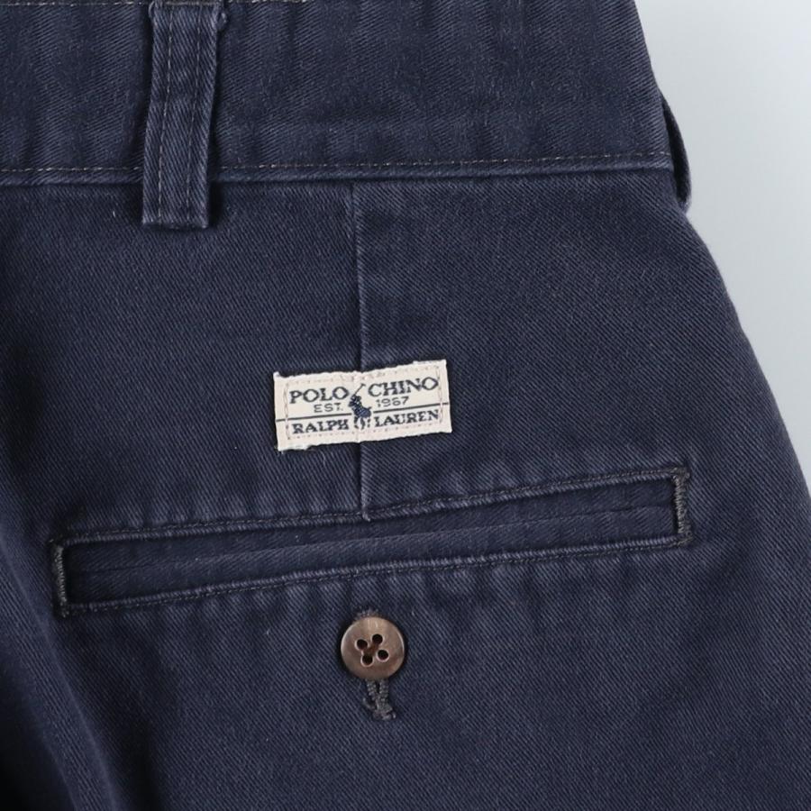 美品 ラルフローレン 日本製 ウールツータック 濃チャコール W34 古着 ラルフローレン Ralph Lauren LAUREN ローレン ツータック ウール