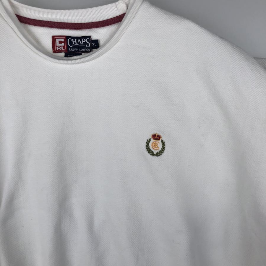 古着 ラルフローレン Ralph Lauren CHAPS チャップス ヘリンボーン ワンポイントロゴスウェットシャツ トレーナー メンズXL相当/eaa605176 古着 ラルフローレン Ralph Lauren CHAPS チャップス ヘリンボーン