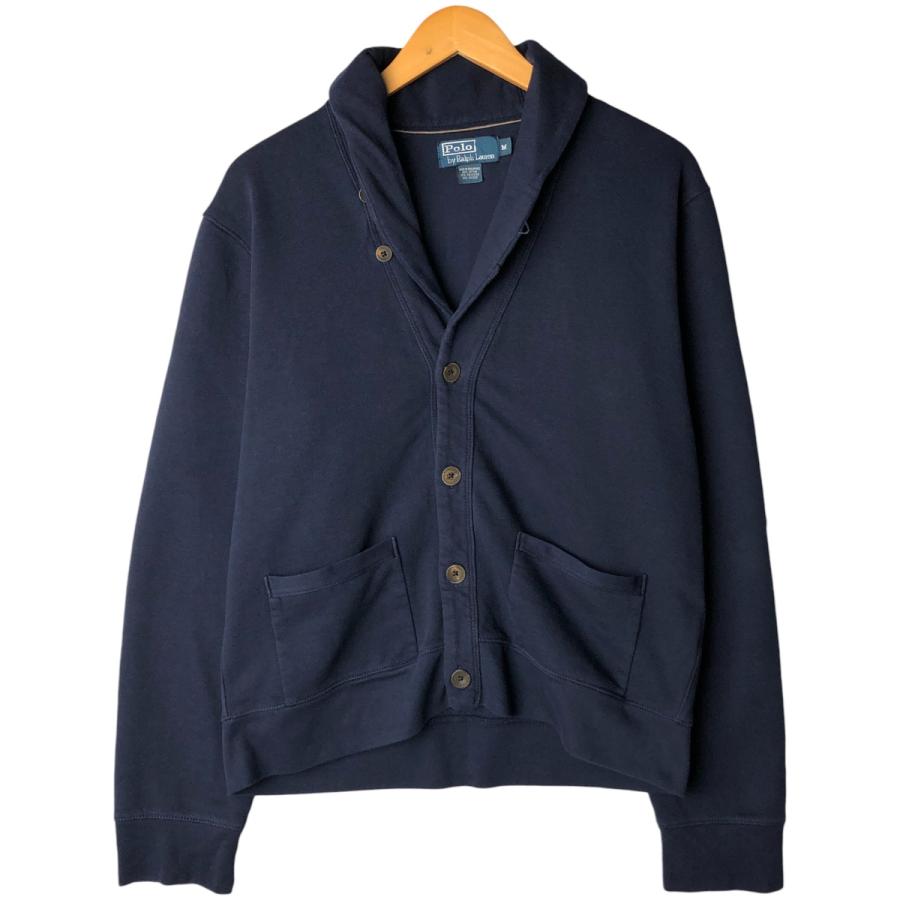 古着 ラルフローレン Ralph Lauren POLO by Ralph Lauren ショールカラー スウェットシャツ トレーナー カーディガン メンズM相当/eaa605219 古着 ラルフローレン POLO by Ralph Lauren ショールカラー スウェット