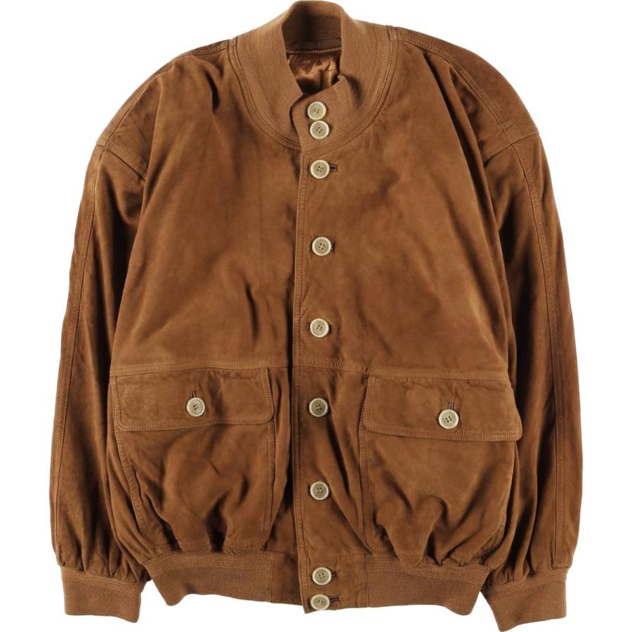 古着 バルスタージャケット スエードレザーブルゾン メンズXL相当
