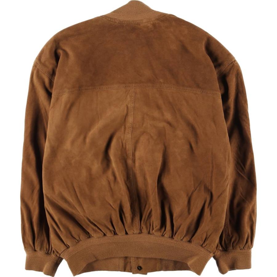 古着 バルスタージャケット スエードレザーブルゾン メンズXL相当