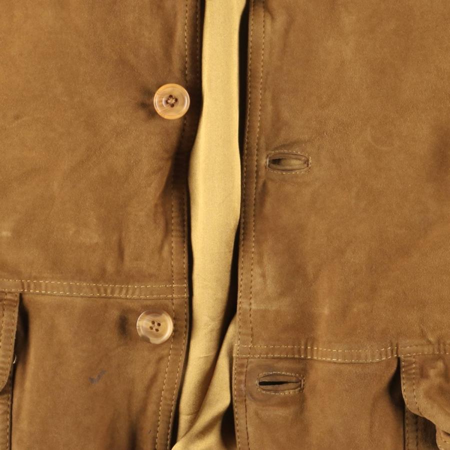 古着 バルスタージャケット スエードレザーブルゾン メンズL相当