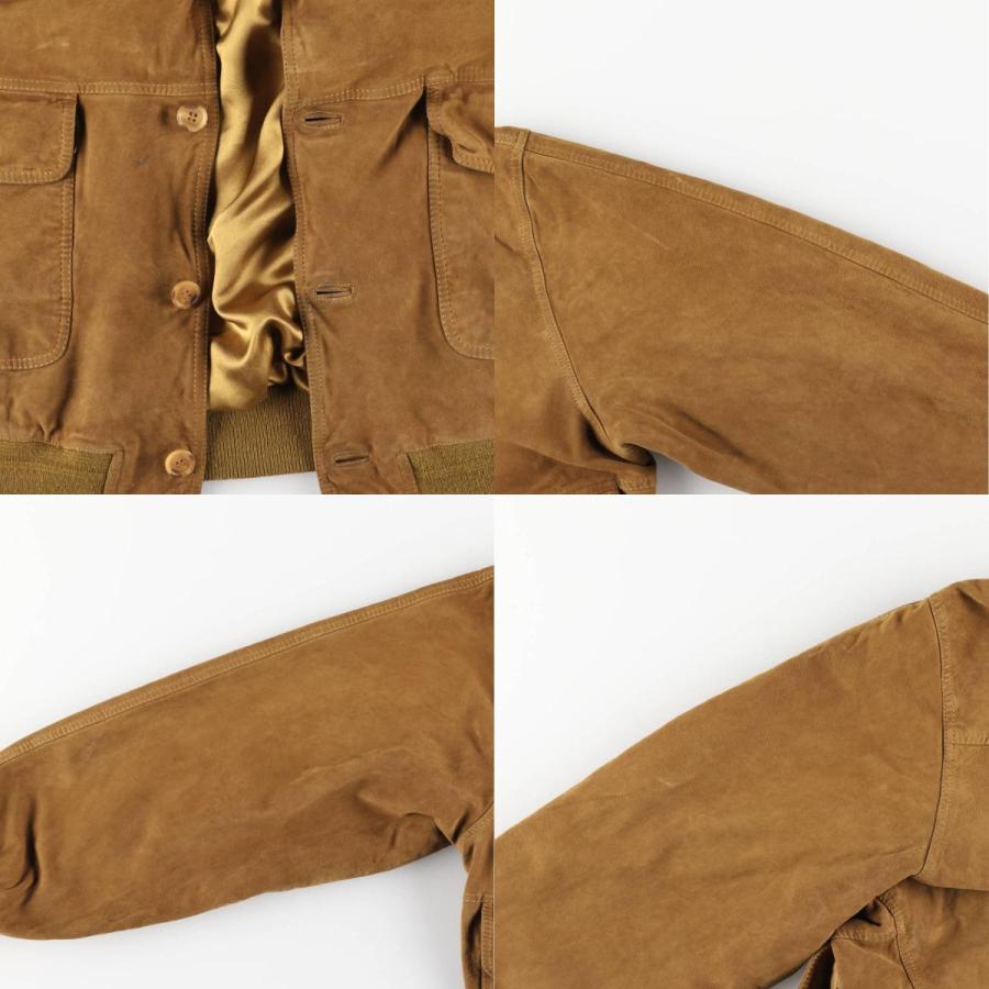 古着 バルスタージャケット スエードレザーブルゾン メンズL相当