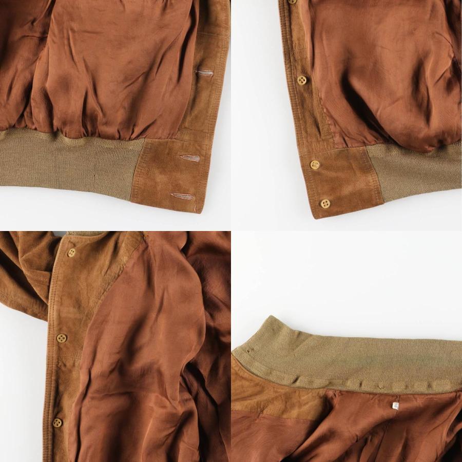 古着 バルスタージャケット スエードレザーブルゾン メンズM相当