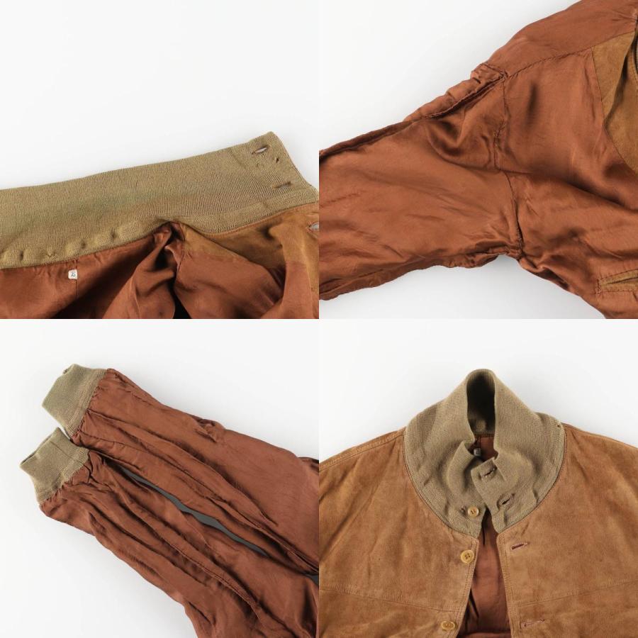 古着 バルスタージャケット スエードレザーブルゾン メンズM相当