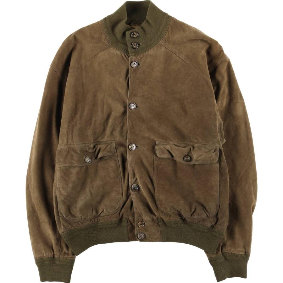 古着 バルスタージャケット スエードレザーブルゾン イタリア製 メンズ