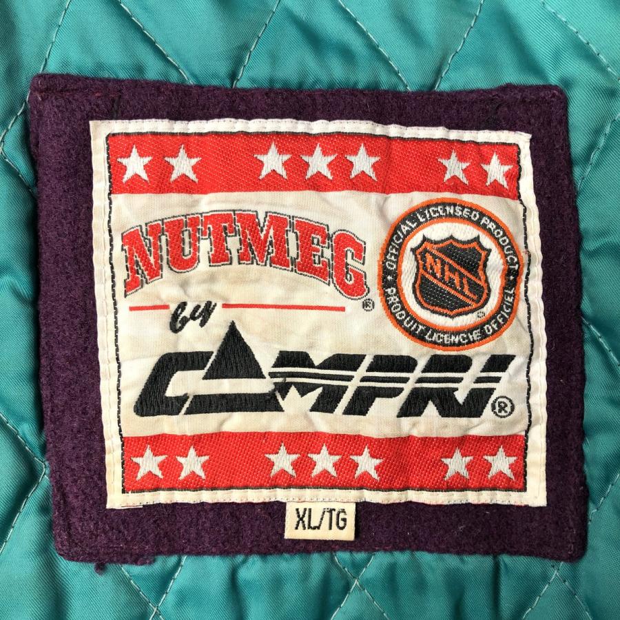 NHL ナイロンジャケット　中綿入り Nutmeg By Campri　C233 古着 90年代 CAMPRI NUTMEG NHL アナハイムマイティ ダックス 中綿入り