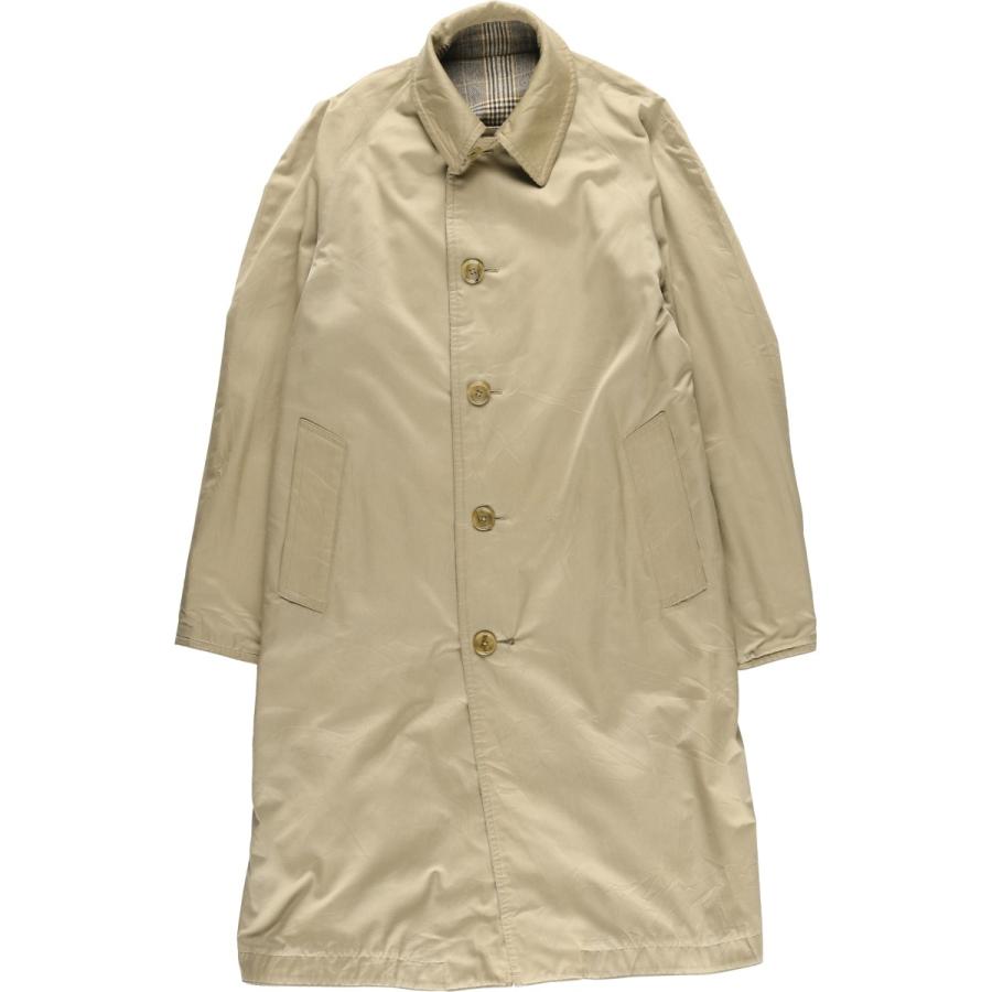 古着 Simpson チェック柄 リバーシブル ステンカラーコート バルマ