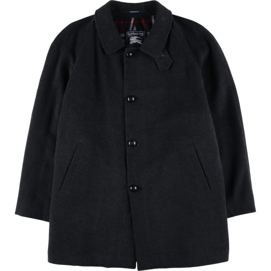90s Burberry's ウール ハーフコート ブラック BURBERRY（バーバリー） 古着 Burberry's ウールハーフコート メンズXL